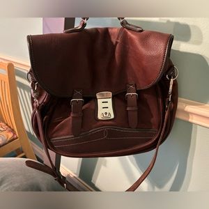 Large leather messenger bag
